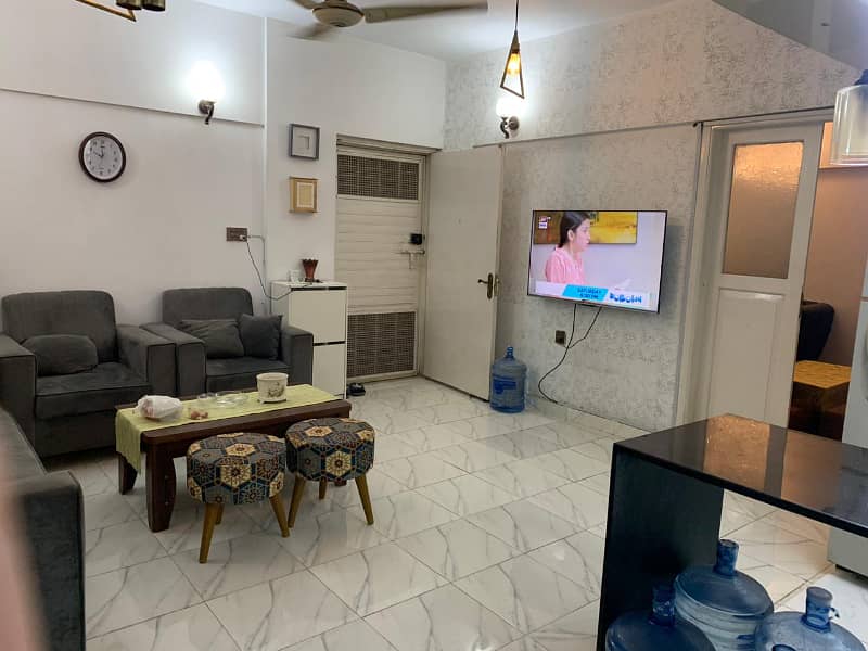 2 Bed DD flat For Sale Abdullah Apartment In Gulistan E Johar Blk16 2
