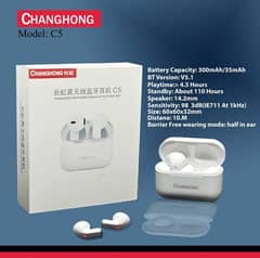 Changhong C5bluetooth 5.1 , Hd Sound Quality Wireless Airbuds