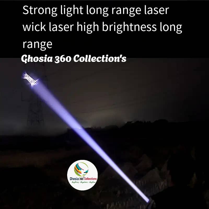 Multifunctional Rechargeable Flashlight With White Laser Wick, Window 1