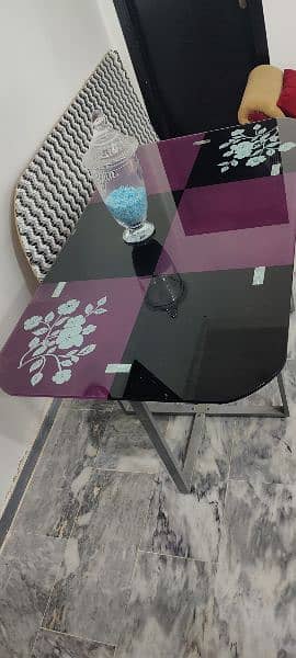 Space Saving Dining Table (Black/Purple) 2