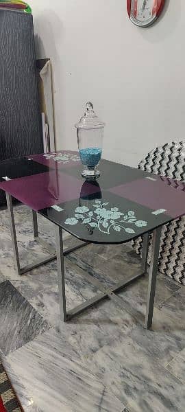 Space Saving Dining Table (Black/Purple) 5