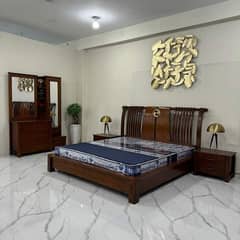 Solid Wooden Italian Bed Set 0