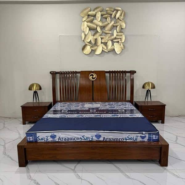 Solid Wooden Italian Bed Set 1