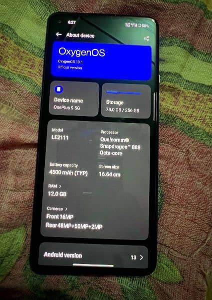 OnePlus 9 5G 12/256 PTA approved with 65 w charger 5