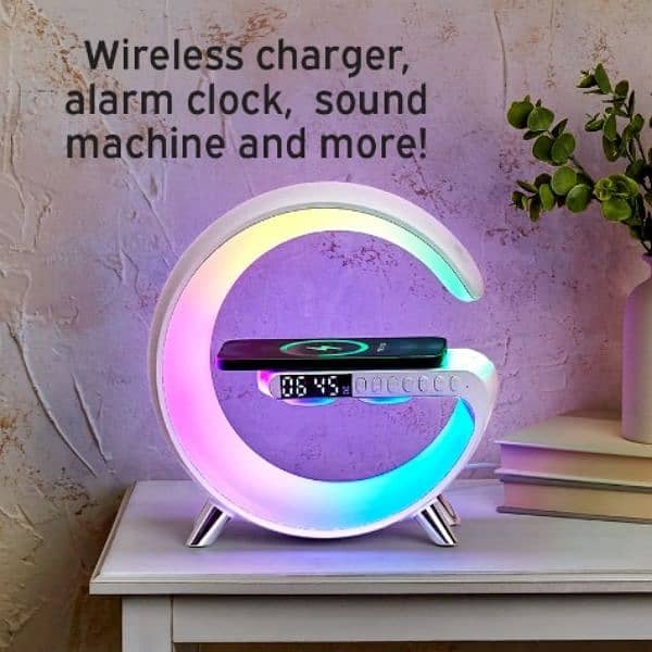 4 In 1 Wireless Charging Pad | Bluetooth Speaker | RGB Lights| Clock 2