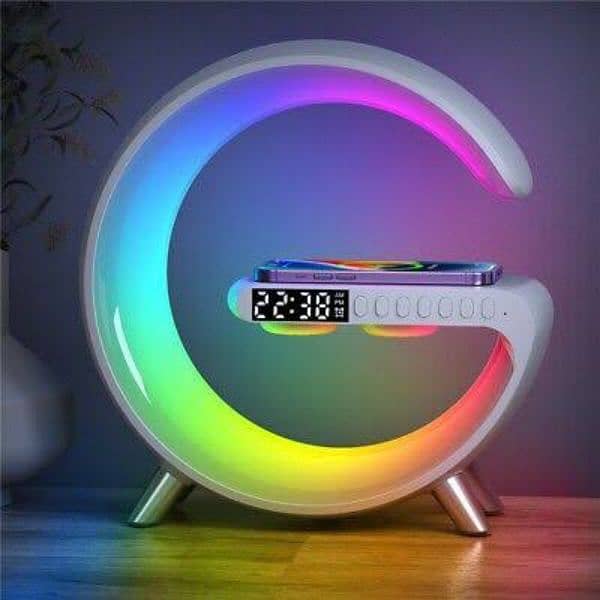 4 In 1 Wireless Charging Pad | Bluetooth Speaker | RGB Lights| Clock 3