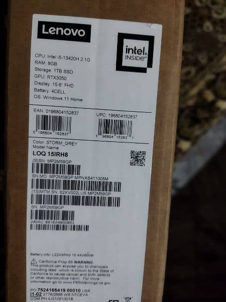 Lenovo LOQ 13th gen Brand new Gaming laptop used only 1 month 3
