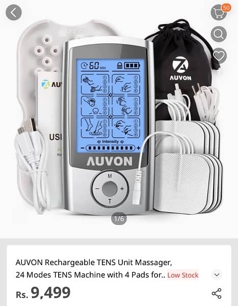 AUVON Rechargeable TENS Machine Muscle Stimulator, 24 Modes 6