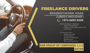 Qatar freelance and company drivers & bike riders