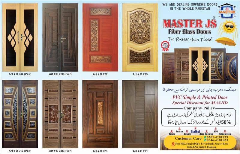 Fiber doors |Wood doors| PVc Doors|wpc  Doors|Furniture| Water proof 4