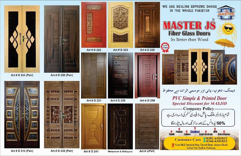 Fiber doors |Wood doors| PVc Doors|wpc  Doors|Furniture| Water proof 7