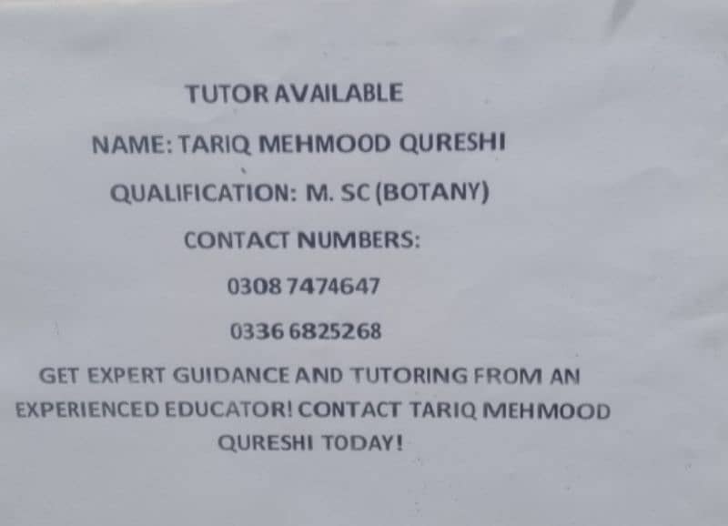 TUITION ---- CHK DETAILS IN PICTURE 0