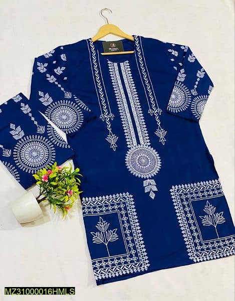 2pcs Women's Stiched Lawn Printed suit   different colors available 2