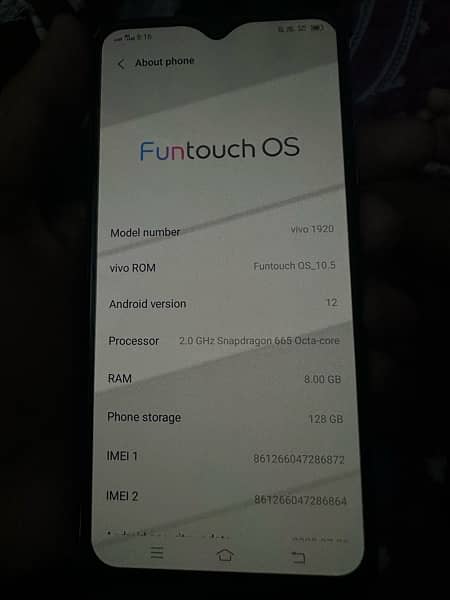 vivo s1pro 8gbram 128 gb rom 2