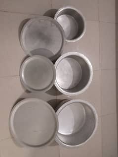 silver cooking pots set