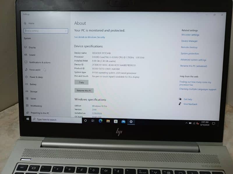 hp  Elitebook 840 G5 i5 8th generation 3