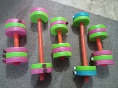ADJUSTABLE DUMBELLS FOR FITNESS AND POWERLIFTING - SAND AND WATER
