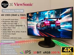 27inch 4K Resolution IPS 10BIT sRGB 100% Color Accurate LED Monitor