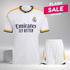 Real Madrid Ronaldo Club Football kit (Half sleeves T-Shirt + shorts)