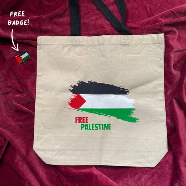 High Quality Canvas Palestine Tote Bags Delivery All Over Pakistan 0