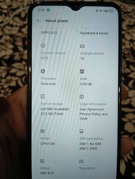 oppo A15 with original box & charger 6