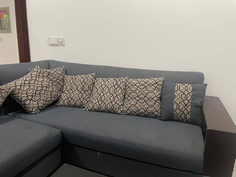 L shap sofa set with table for sale located banker town 1