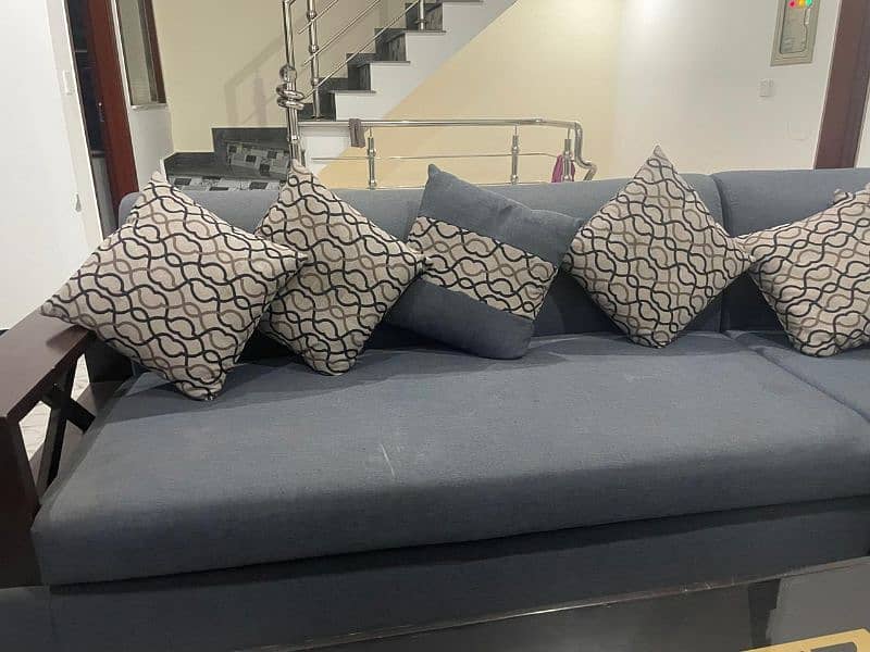 L shap sofa set with table for sale located banker town 3