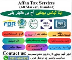 Affan & co (Tax and SECP) Consultant(professional services minimum fee