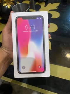 iPhone x256gn sim time available box handfree and sim pin