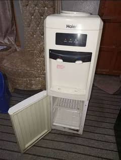 haier water dispenser with mini refrigerator hot and cold