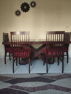 6 chairs table set