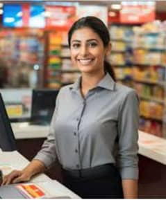 Sales girl & female cashier required for mart