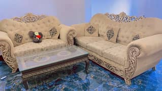 original diyar wood sofa one month used in a very good condition 0