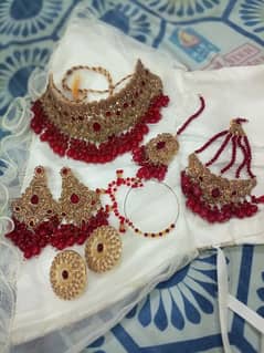 beautiful red colour bridal set