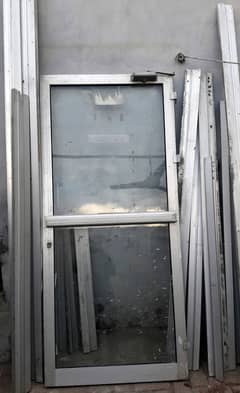 Aluminium Glass Door & frame for shop