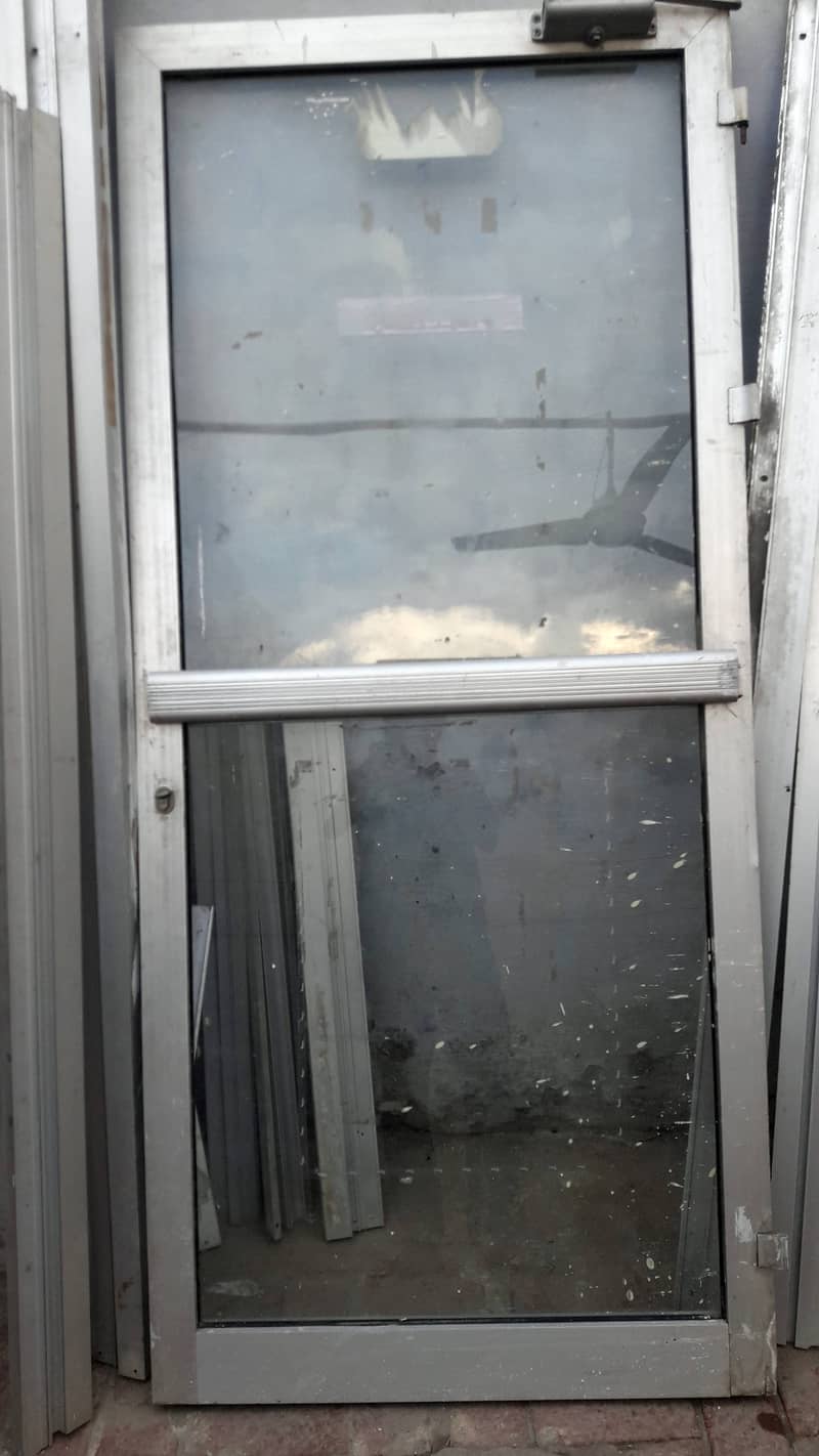 Aluminium Glass Door & frame for shop 1