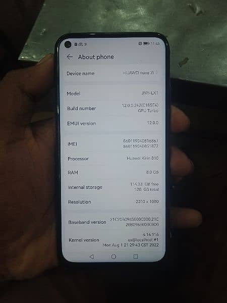 Huawei Nova 7i 8/128 , PTA approved 2