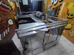 tea, stall paratha tawa with full setup