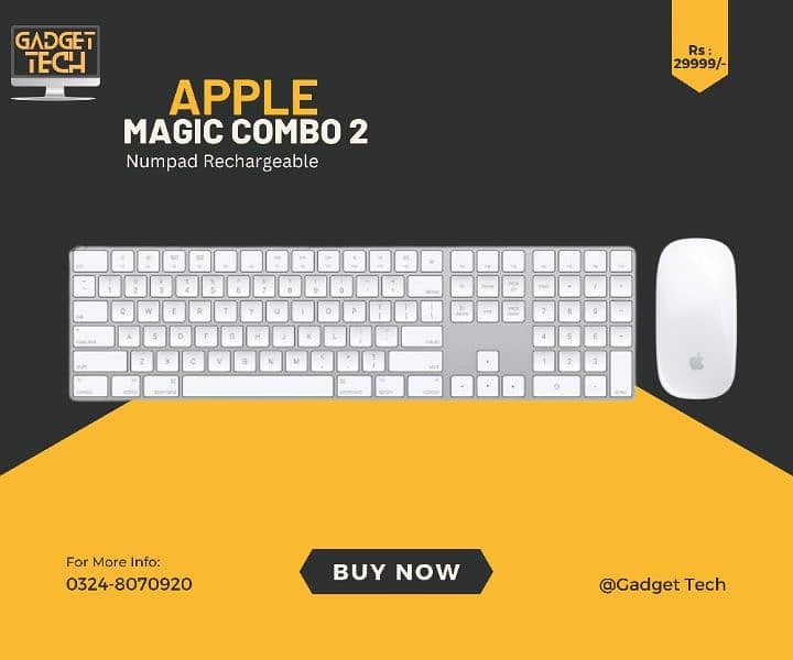 Apple Magic 2 Keyboard Mouse Bluetooth Wireless Latest Slim MacBook 0