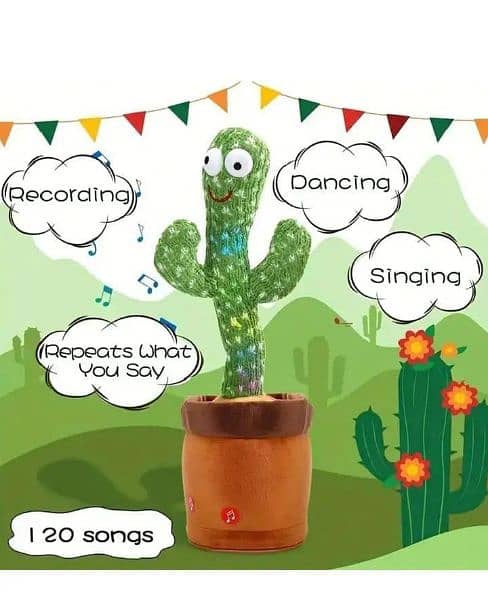 Dancing Cactus Plush Toy For Kids 1