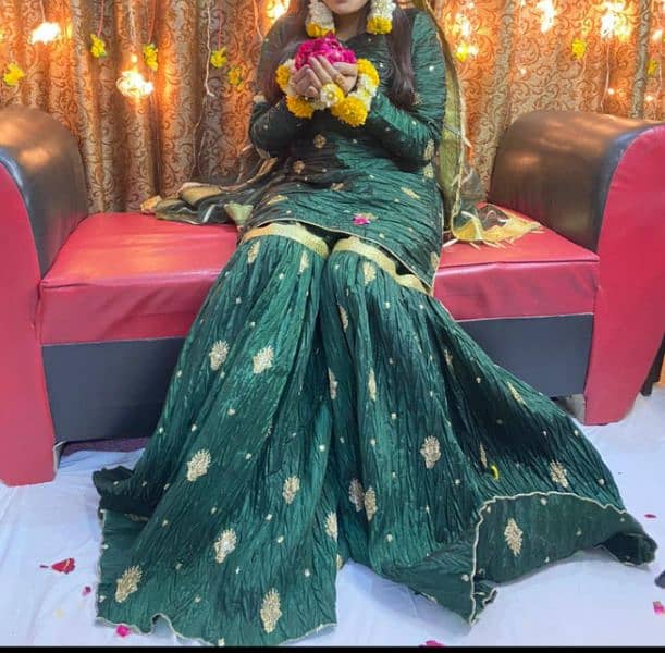 Dark green mehendi dress 0