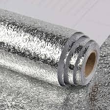 Gold and Silver Aluminium Foil Self-Adhesive Stain Proof kitchen Sheet