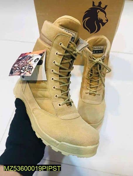 Men,s Long Army Boots Beiga Swat 2