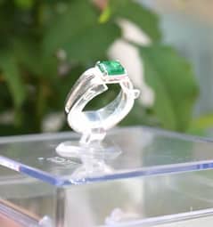 Emerald Handmade Emerald Ring 925 Sterling Silver Ring from Swat pk