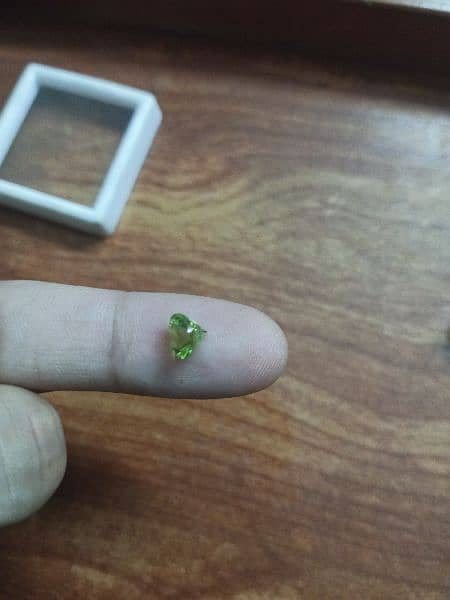 New Peridot Stone Original. Diamond Cut 2