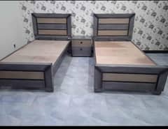 2 single beds and 1 Side table