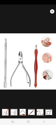 3pcs Nail Cuticle Pusher Dead Skin Remover Nail Fork Set