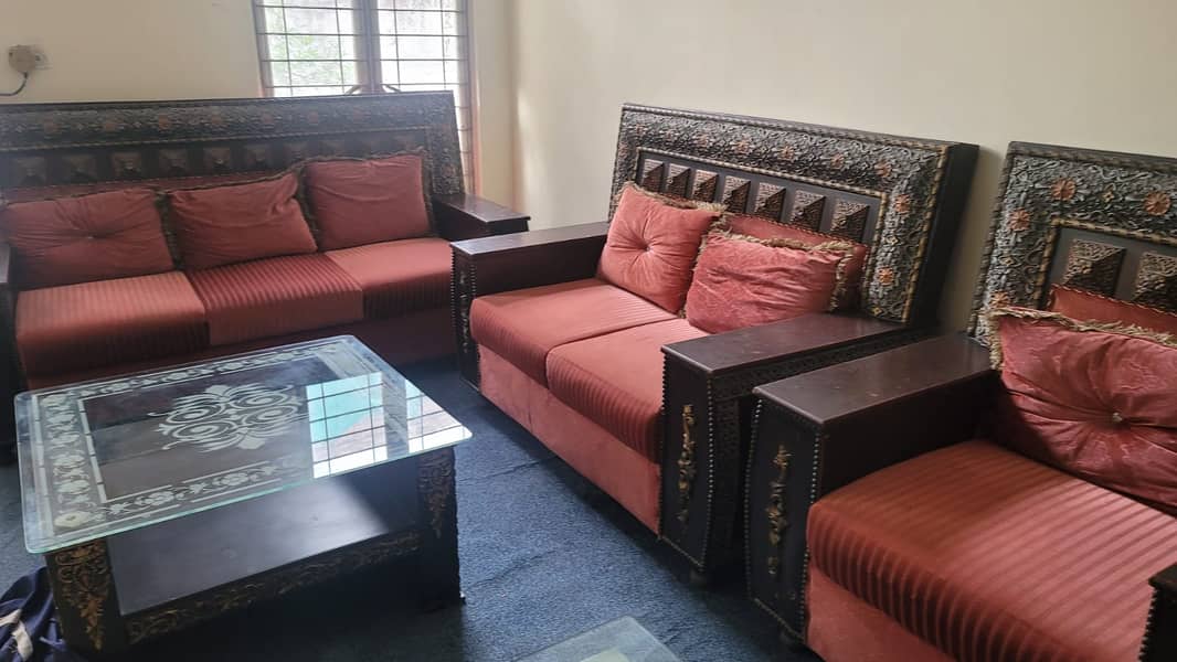 3 seater, 2 seater Sofa Set with center table for sale. 0