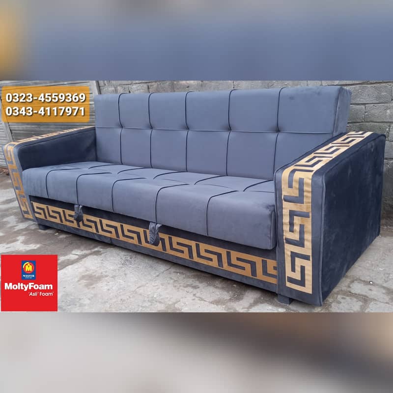 Molty double bed sofa cum bed/dining table/stool/Lshape sofa/chair 8