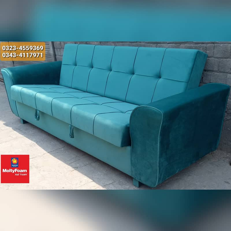 Molty double bed sofa cum bed/dining table/stool/Lshape sofa/chair 13